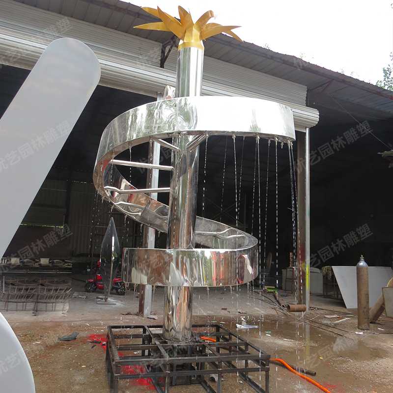 水景噴泉雕塑，不銹鋼雕塑廠家